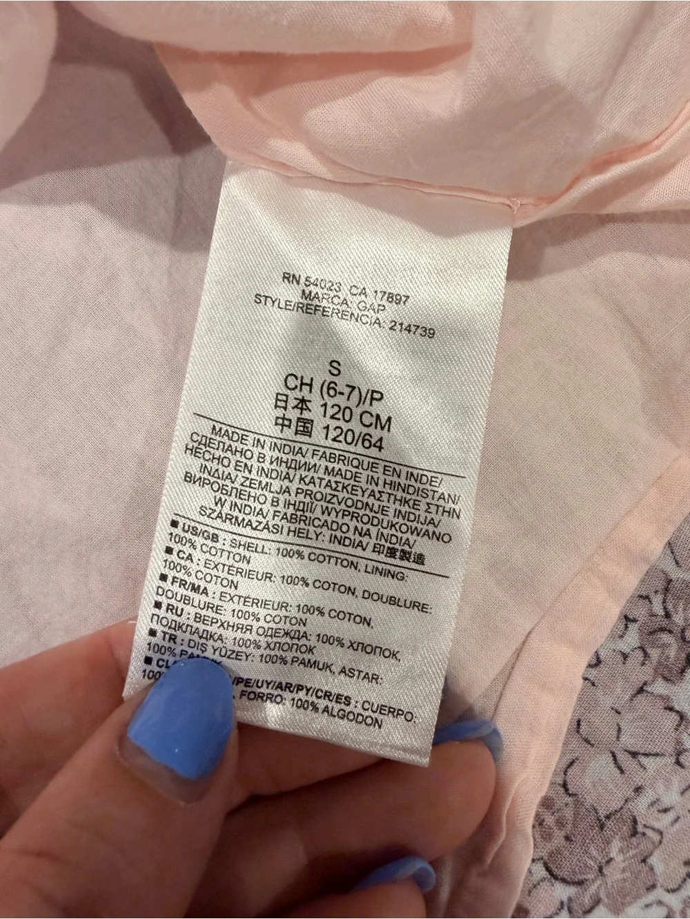 GAP Rose-Print Sleeveless Pink Dress
